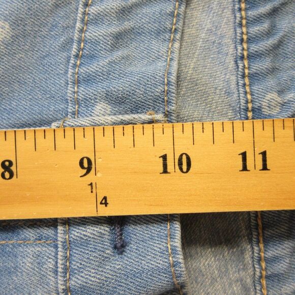 LEVI'S Polka Dot Mid Length Denim Jean Shorts Sz 34 (18) Light Wash Cotton Jorts - Picture 12 of 14